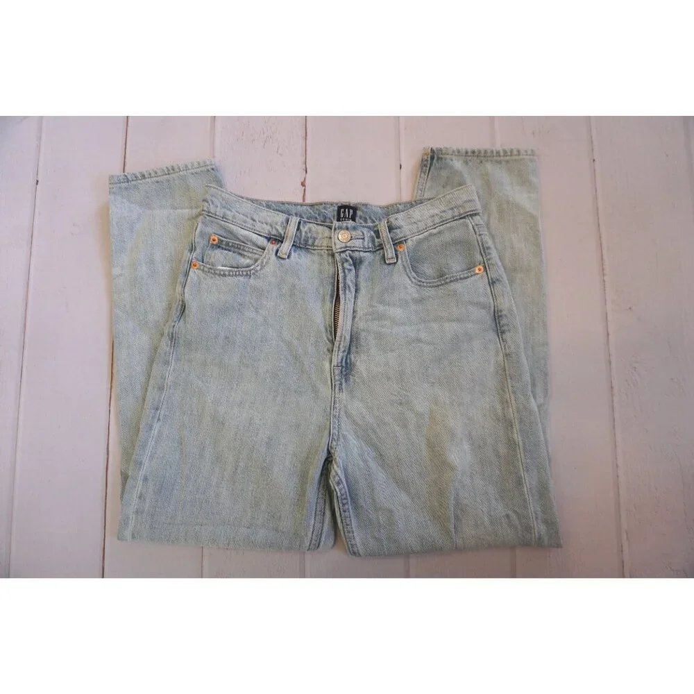 Gap Denim Light Blue Mom Jeans - Size 6/28 - Picture 6 of 6